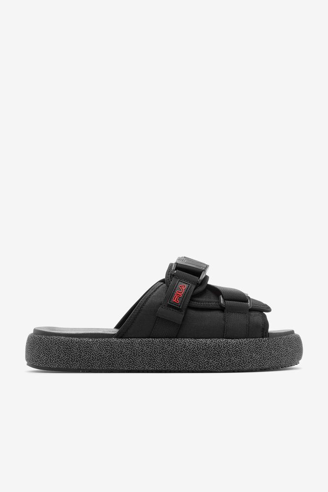 Fila Sandals Mens Black Atlas Slide - Ireland 08741-IRDO